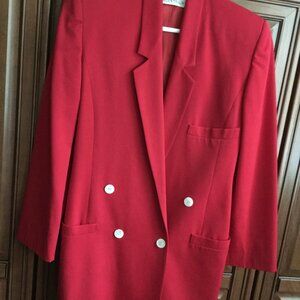 Bright Red Ellen Tracey Blazer, sz 4